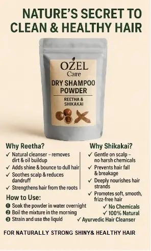 [Dry Shampoo Retha Shikakai Powder15] OZEL Care Dry Shampoo Powder